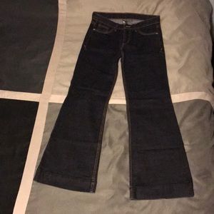 Armani exchange dark blue jeans wide leg/flare